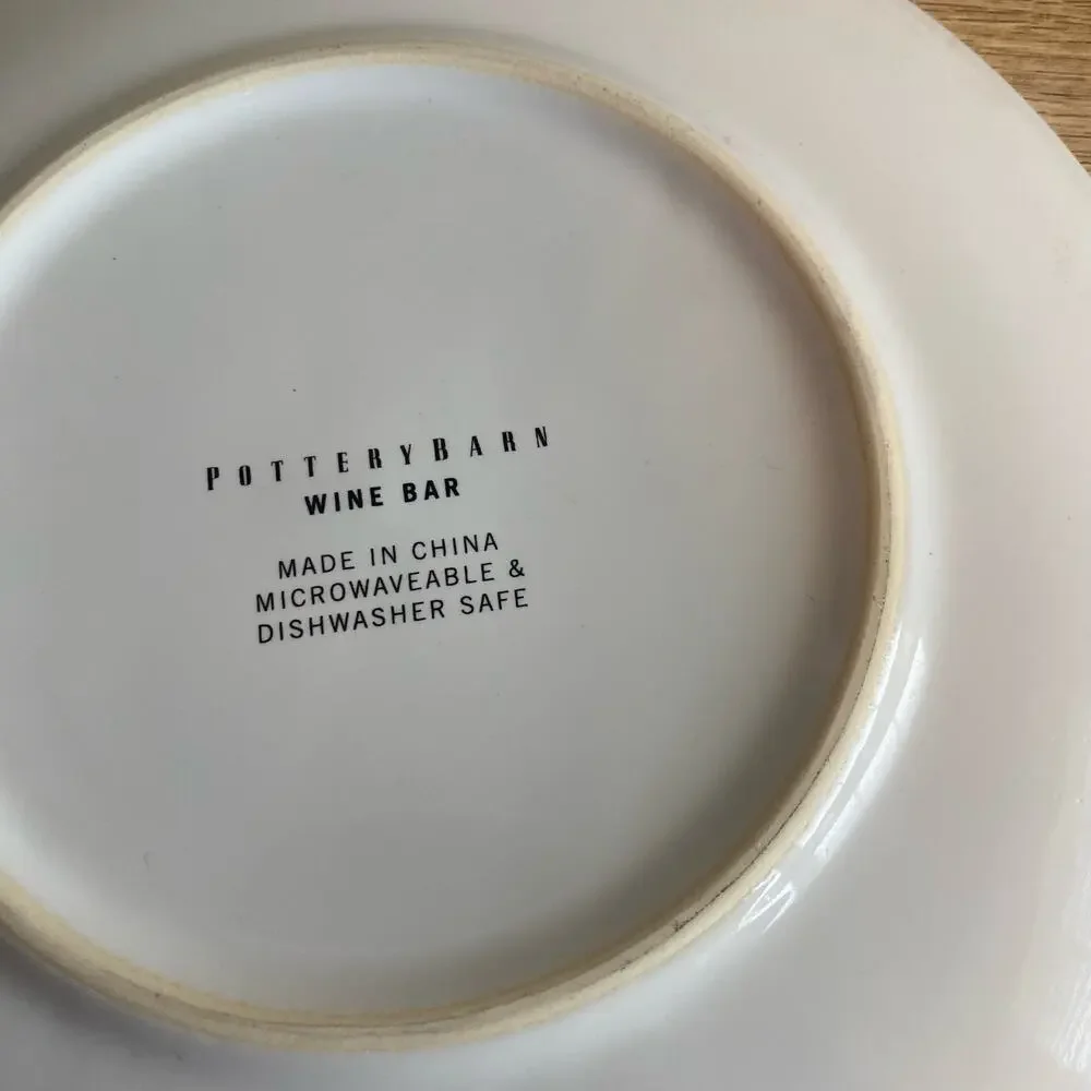 Pottery Barn Wine Bar Plates Set of 3
